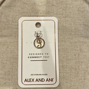 Alex and Ani Women's Initial J Two Tone Charm Sterling Silver, Expandable